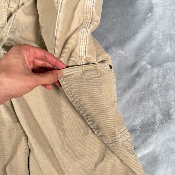 LL Bean Corduroy Carpenter Pants Mens 36x30 (Fits 36x29) Straight Fit Khaki - Picture 3 of 10